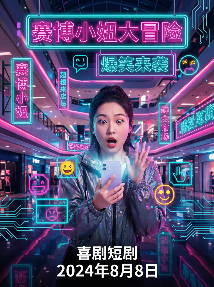 欧洲VODAFONEWIFI喷浆乌克兰 搞笑喜剧短剧 - 赛博小妞大冒险海报